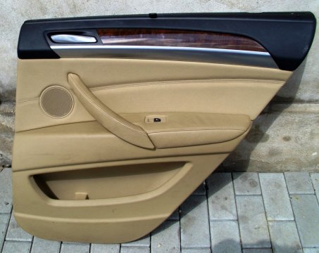 Výplň dveří kůže - zadní pravá, SAVANNABEIGE, originál 51427244800, BMW E71 X6, E72 Hybrid X6