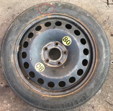 Dojezdové kolo 125/85 R16 99M Pirelli 2160115 Opel Vectra C