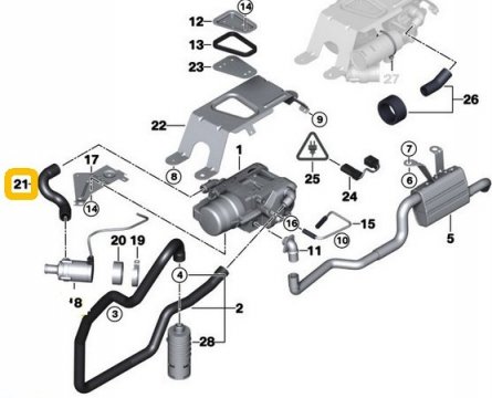 Hadice pro nezávislé topení Webasto 9010879 C BMW