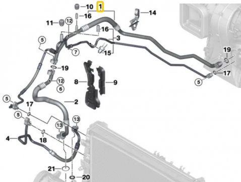 Trubka klimatizace R134A 9209721 Mini, BMW