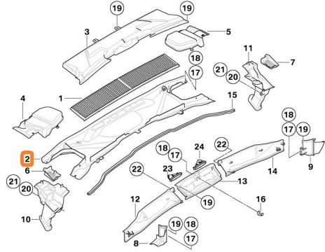 64316989788 Pouzdro pro mikrofiltr spodní díl BMW E81 E82 E87, E88