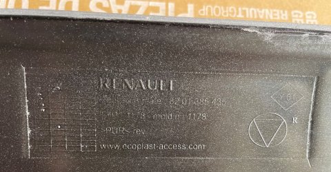 8201385435 Spojler zadního nárazníku spodní část originál RENAULT Captur J5, H5 13-