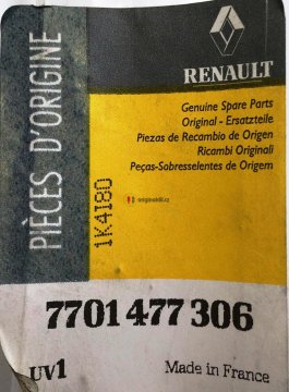 7701477306 mřížky předního nárazníku originál Renault Scenic II 2003 - 2009
