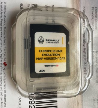 8201732872 SD Karta pro navigaci Renault TomTom 02.2019 R-Link Evolution mapa verze 10.15