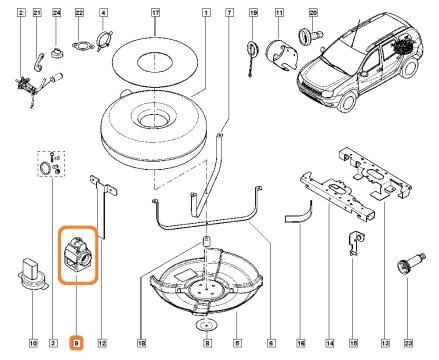 250605482R Magnetický ventil originál Dacia DUSTER, Renault CLIO