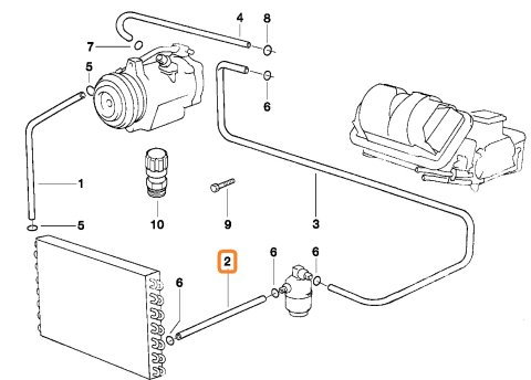 8378645 Trubka klimatizace originál BMW 7 E38
