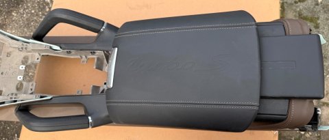 Loketní opěrka hnědá, černá kůže Porsche Cayenne 9PA 16- nová