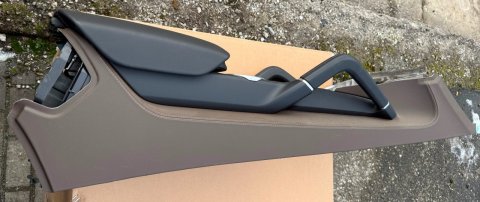 Loketní opěrka hnědá, černá kůže Porsche Cayenne 9PA 16- nová